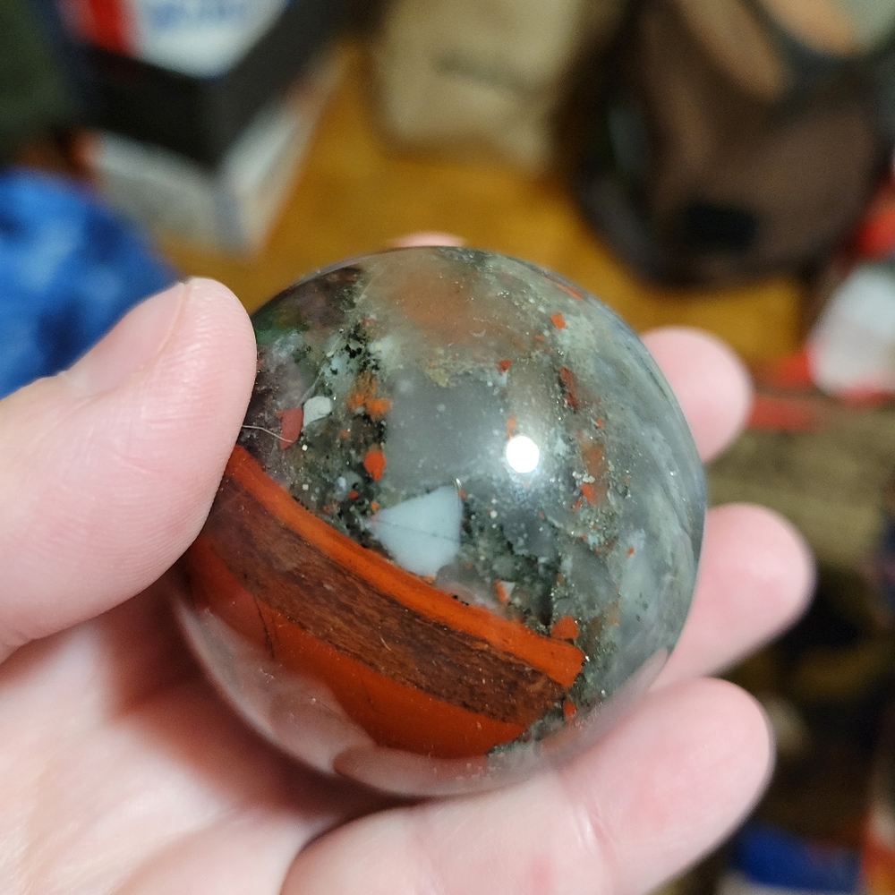 African bloodstone sphere